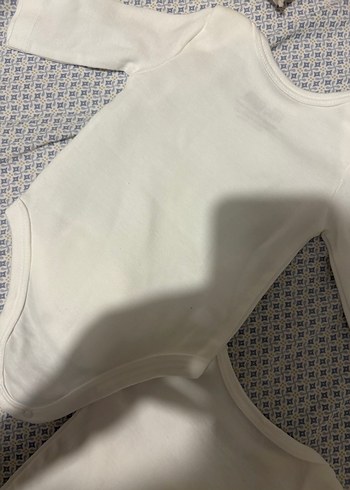 Uzun Kollu Beyaz Body Zıbın 3'lü - Görsel 6