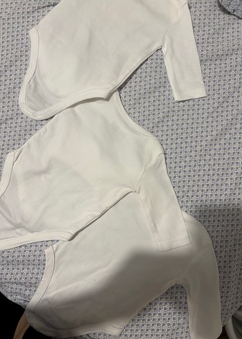 Uzun Kollu Beyaz Body Zıbın 3'lü - Görsel 5