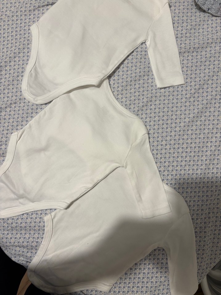 Uzun Kollu Beyaz Body Zıbın 3'lü - Görsel 5