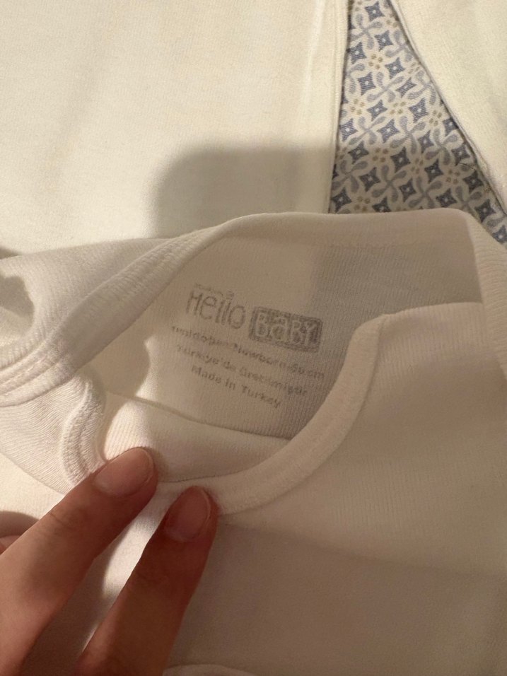 Uzun Kollu Beyaz Body Zıbın 3'lü - Görsel 3