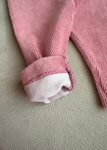 Kız Bebek Pembe Kadife Tayt - Görsel 3