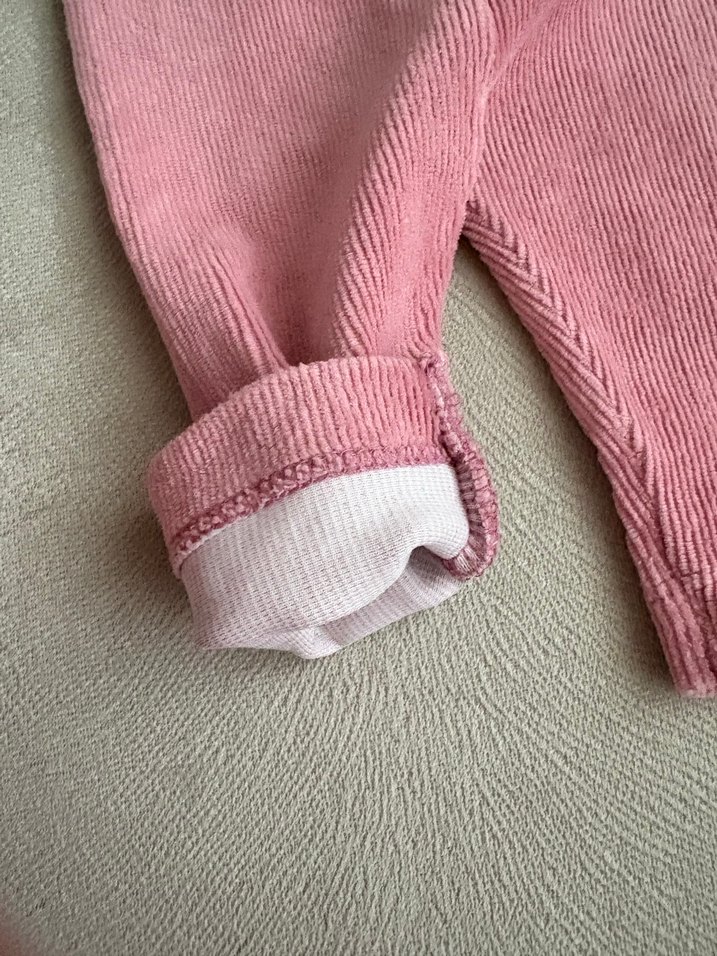 Kız Bebek Pembe Kadife Tayt - Görsel 3