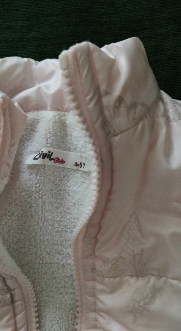 Kız Çocuk Pembe Fermuarlı Yelek - Görsel 2