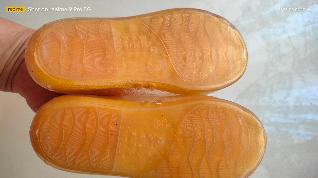 Boncuklu Sarı Çiçekli Kız Terliği - Görsel 3