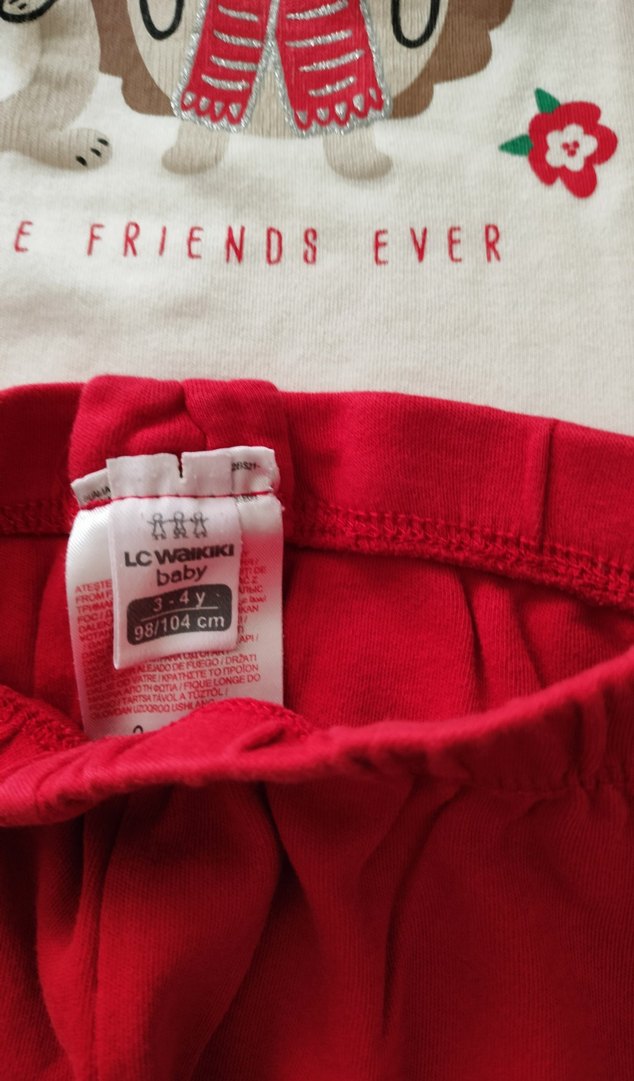 Uzun Kollu Desenli Kız Bebek Takımı - Görsel 3