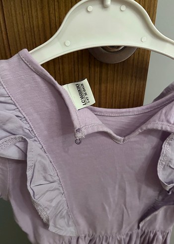 LC Waikiki Kız Çocuk Lila Pamuklu Fırfırlı Elbise