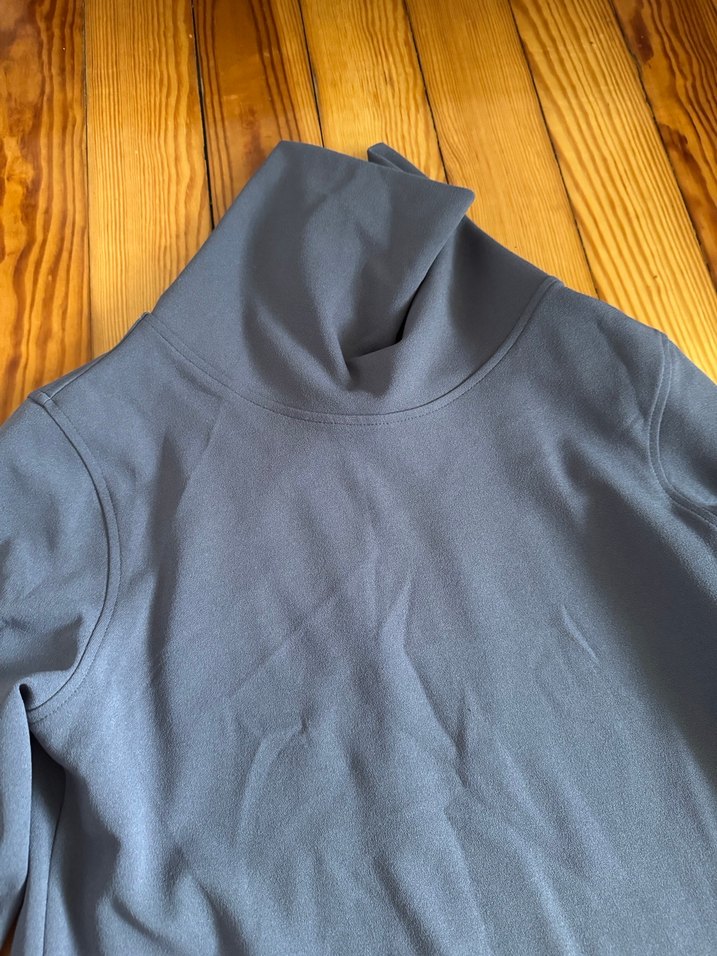 Kadın acık Lacivert Uzun Kollu Triko Elbise - Görsel 4