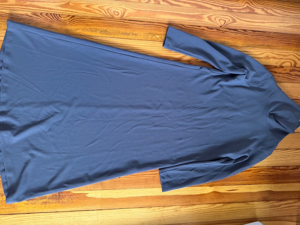 Kadın acık Lacivert Uzun Kollu Triko Elbise - Görsel 2