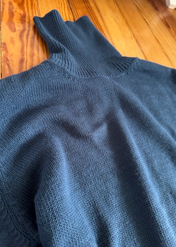 Lacivert örme Kadın Triko Kazak - Görsel 3