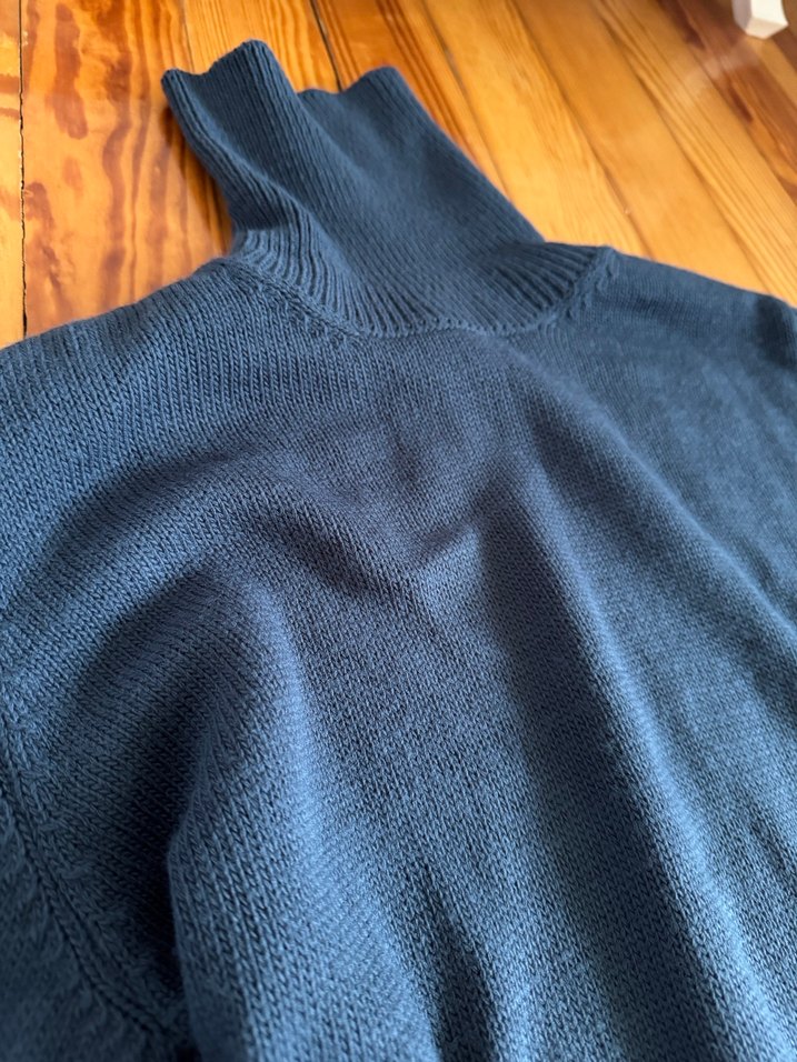 Lacivert örme Kadın Triko Kazak - Görsel 3