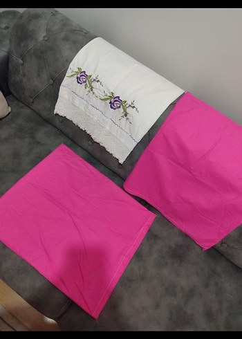 American Vintage Mor Nakışlı Pastel Yastık Kılıfı