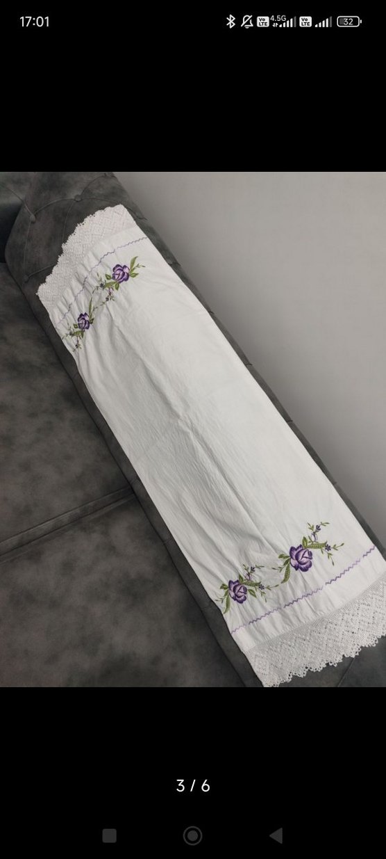 Mor Nakışlı Pastel Yastık Kılıfı - Görsel 3