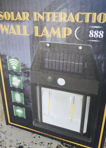 Beden Solar Etkileşimli Duvar Lambası 888 Siyah