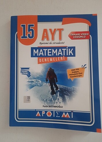 Apotemi Yayınları Ayt Matematik 15×40 branş deneme sıfırdır kita