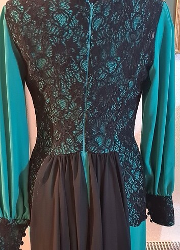 Güpürlü taşlı Abiye elbise 40 beden  - Görsel 3