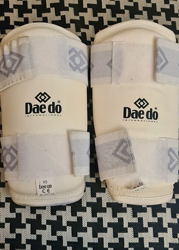 Dae do tekvando Velcro Bağlamalı Beyaz  Diz kol koruyucu - Görsel 5