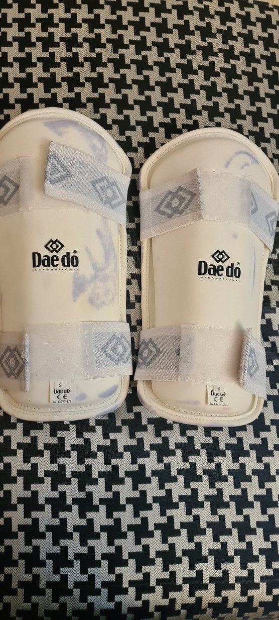 Dae do tekvando Velcro Bağlamalı Beyaz  Diz kol koruyucu - Görsel 3