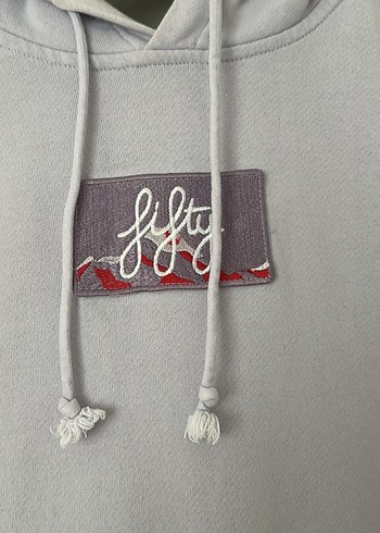 m Beden Lila Uzun Kollu Nakışlı Sweatshirt
