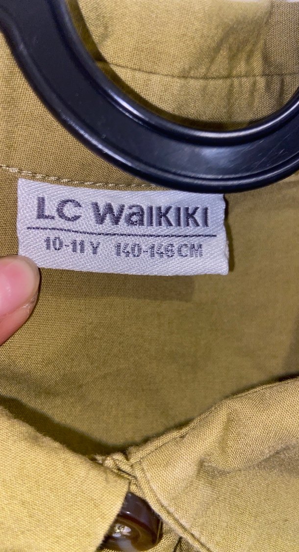 Uzun Kollu Keten Kız Elbisesi - Görsel 2