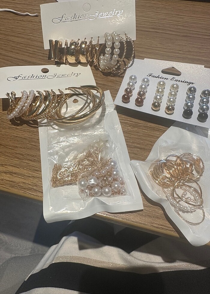 Gold Takı Seti (altın renginde) (kutusuz) - Görsel 2