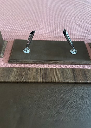 Koyu Kahverengi Ahşap Masaüstü Seti - Görsel 3