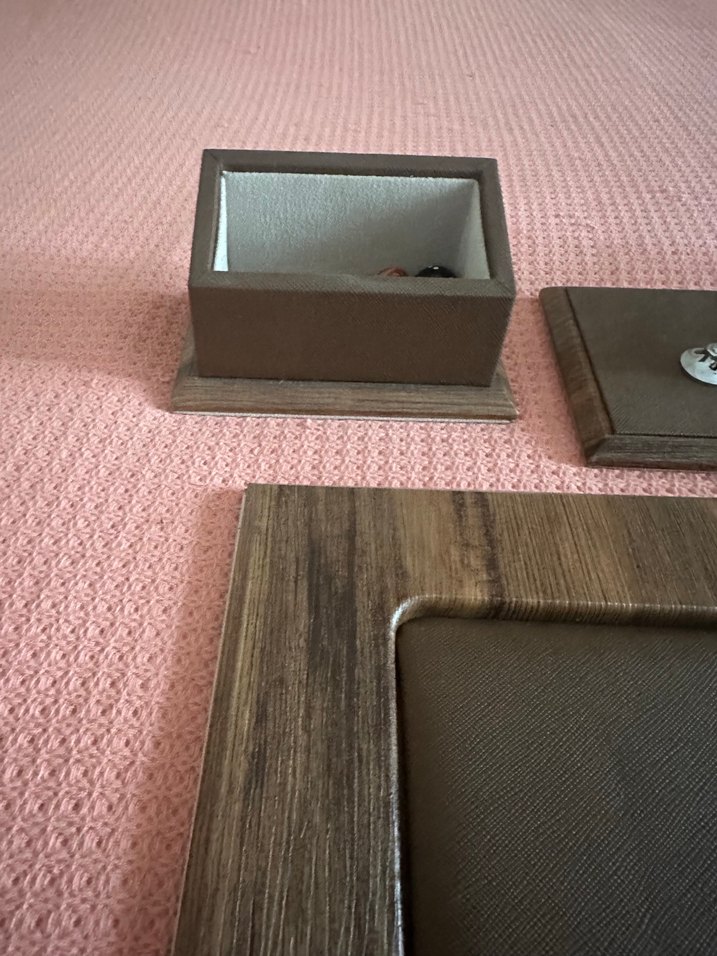 Koyu Kahverengi Ahşap Masaüstü Seti - Görsel 2