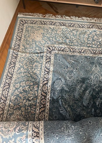 Mavi ve Gri Desenli Bambu İpeği Halı 290*390 cm. 11,3 m2 - Görsel 2