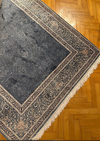 Mavi ve Gri Desenli Bambu İpeği Halı 290*390 cm. 11,3 m2 - Görsel 3