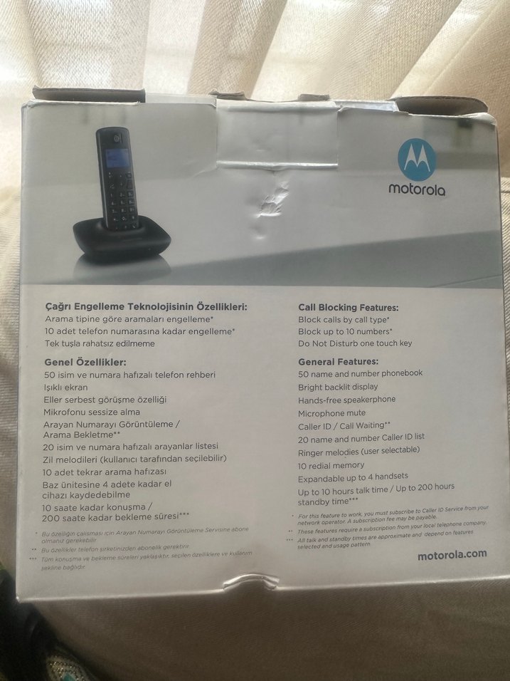 Motorola T401+ Dijital Kablosuz Telefon - Görsel 2