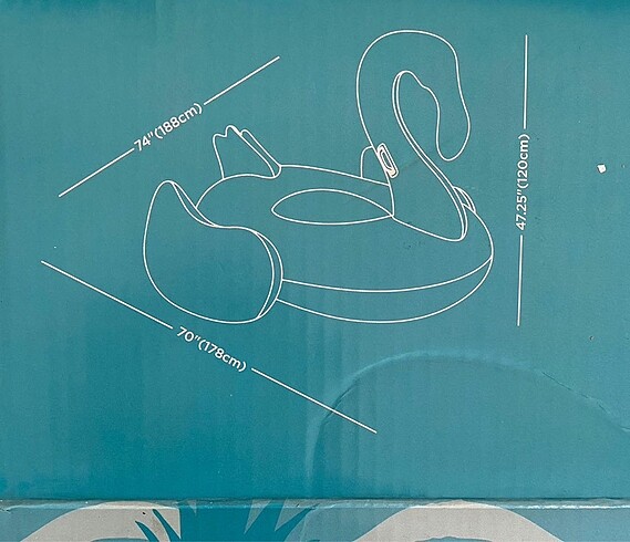 Beden Mega en büyük boy flamingo deniz şişme yatak