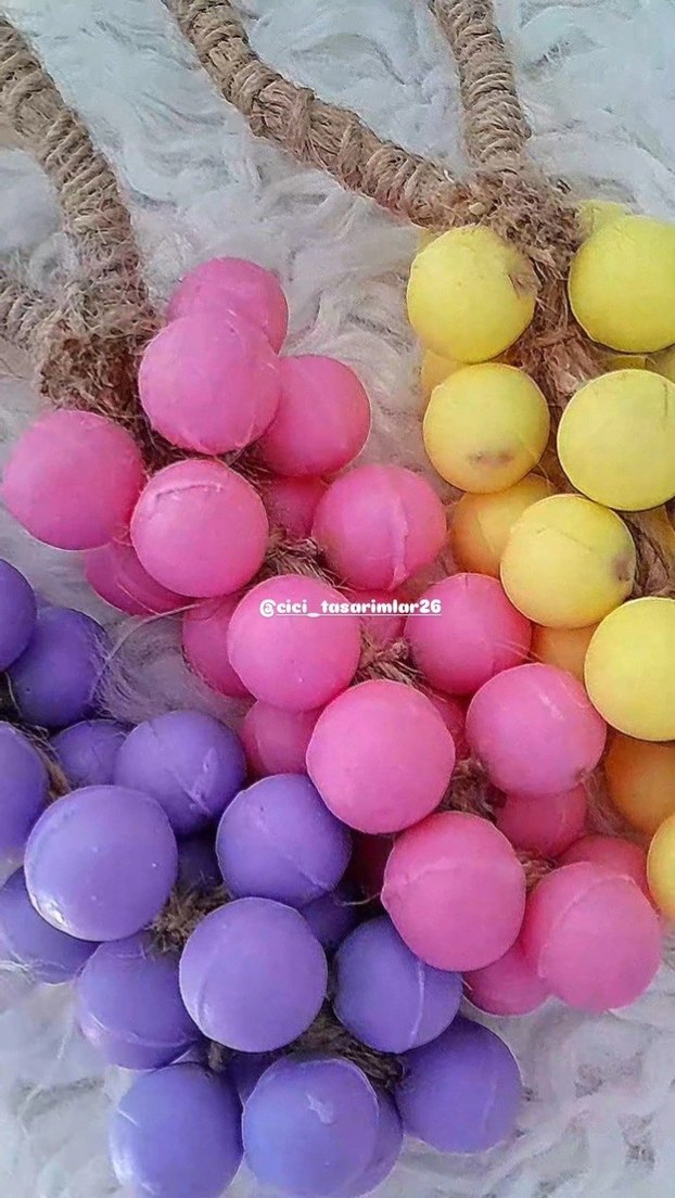 Üzüm Şeklinde Renkli Sabunlar - Görsel 3