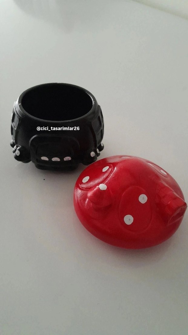 Kırmızı Mantar Şekilli Dekoratif Obje - Görsel 2