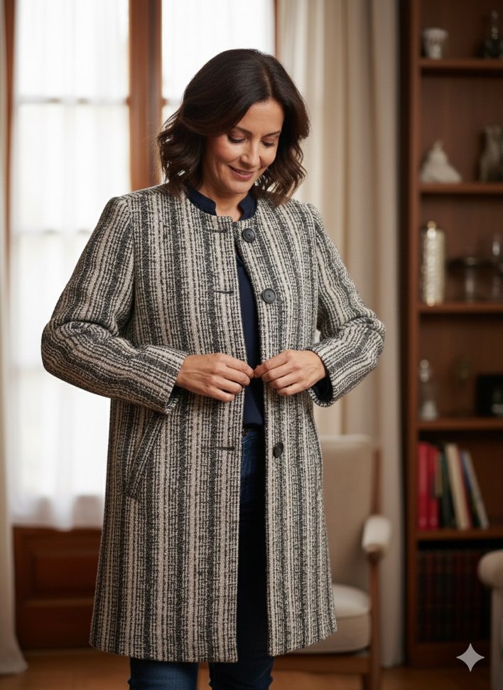 #Koton Tüvit/Dokulu Kumaş Ceket - Görsel 4