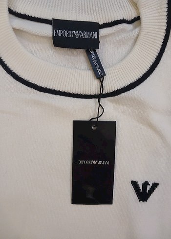 i#Emporiio Armani erkek beyaz yün kazak - Görsel 5