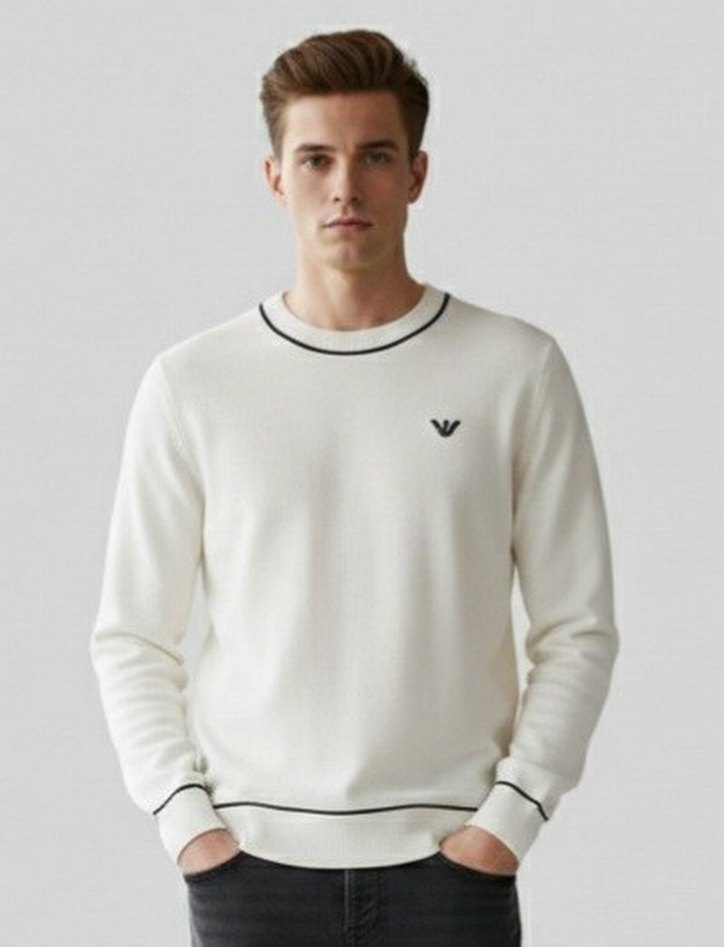 i#Emporiio Armani erkek beyaz yün kazak - Görsel 2