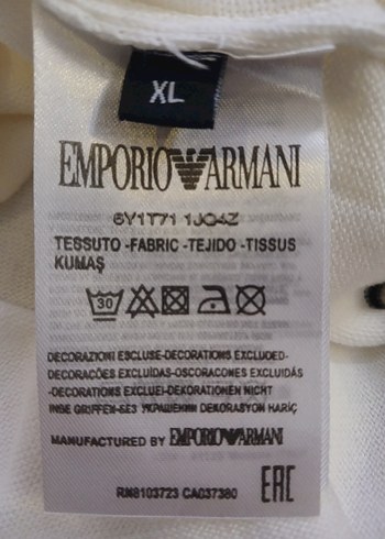 #Emporiio Armani erkek beyaz yün kazak - Görsel 10