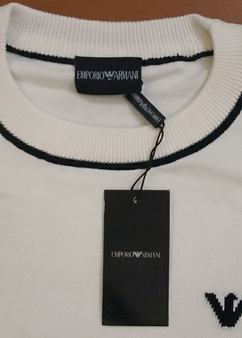 #Emporiio Armani erkek beyaz yün kazak - Görsel 5