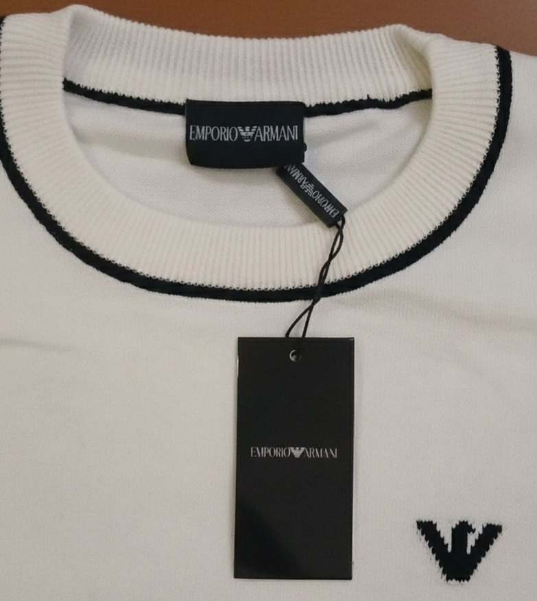 #Emporiio Armani erkek beyaz yün kazak - Görsel 5