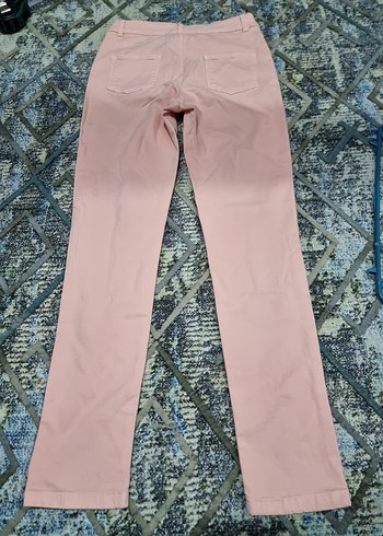 Pembe Kadın Midi Kumaş Pantolon - Görsel 2