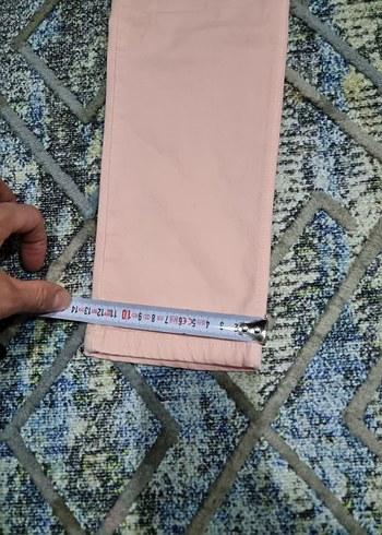 Pembe Kadın Midi Kumaş Pantolon - Görsel 5