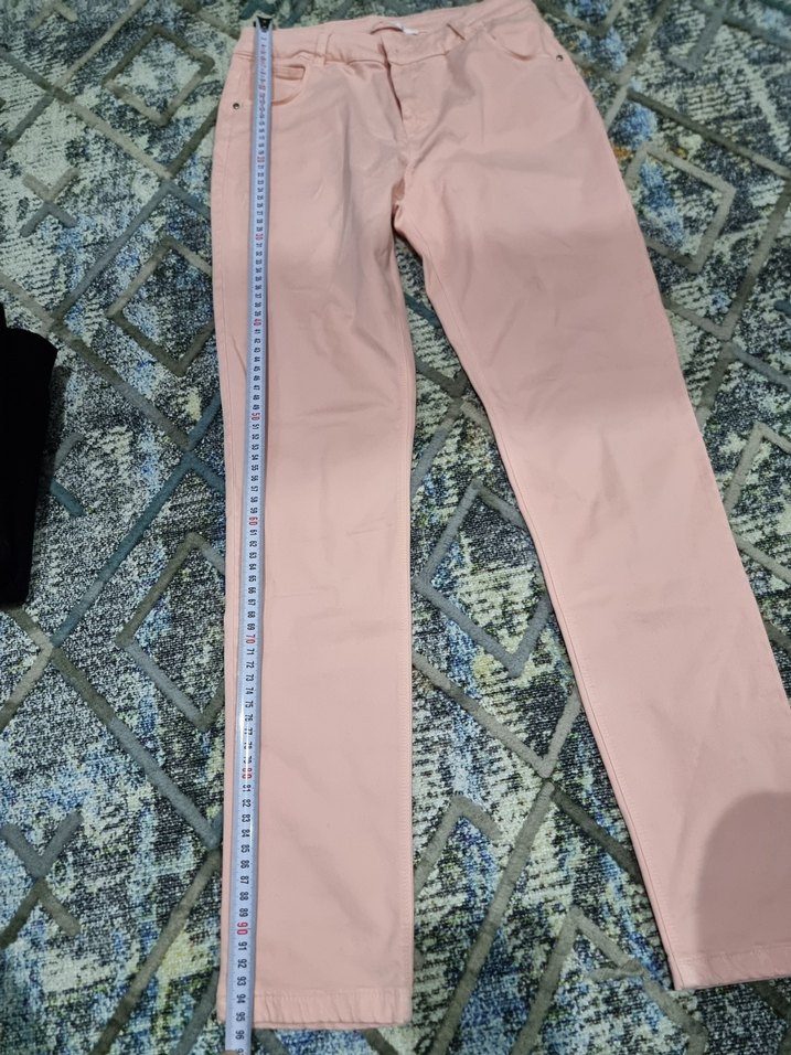 Pembe Kadın Midi Kumaş Pantolon - Görsel 4