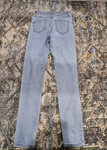 Gri Tie-Dye Kadın Denim Pantolon - Görsel 5