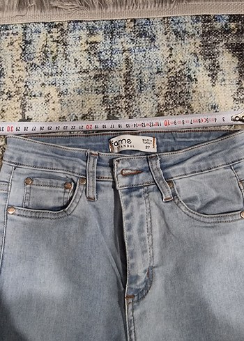 Gri Tie-Dye Kadın Denim Pantolon - Görsel 3