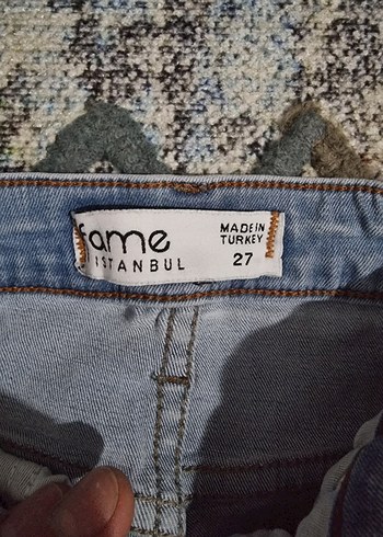 Gri Tie-Dye Kadın Denim Pantolon - Görsel 4