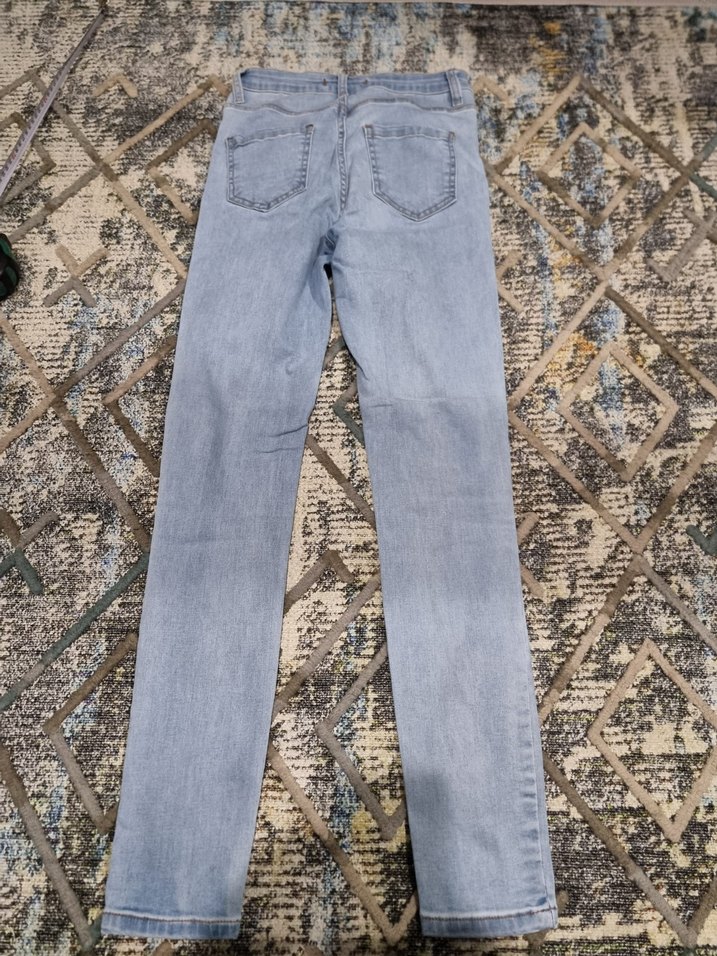 Gri Tie-Dye Kadın Denim Pantolon - Görsel 5