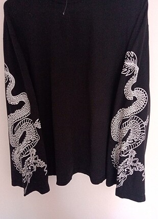 m Beden Ejderha kollu oversize penye
