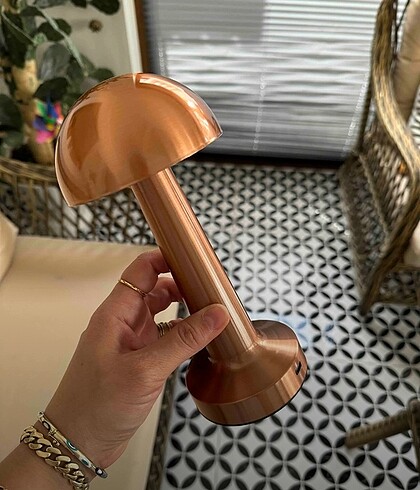 Beden Şarjlı dokunmatik Bakır mantar lamba
