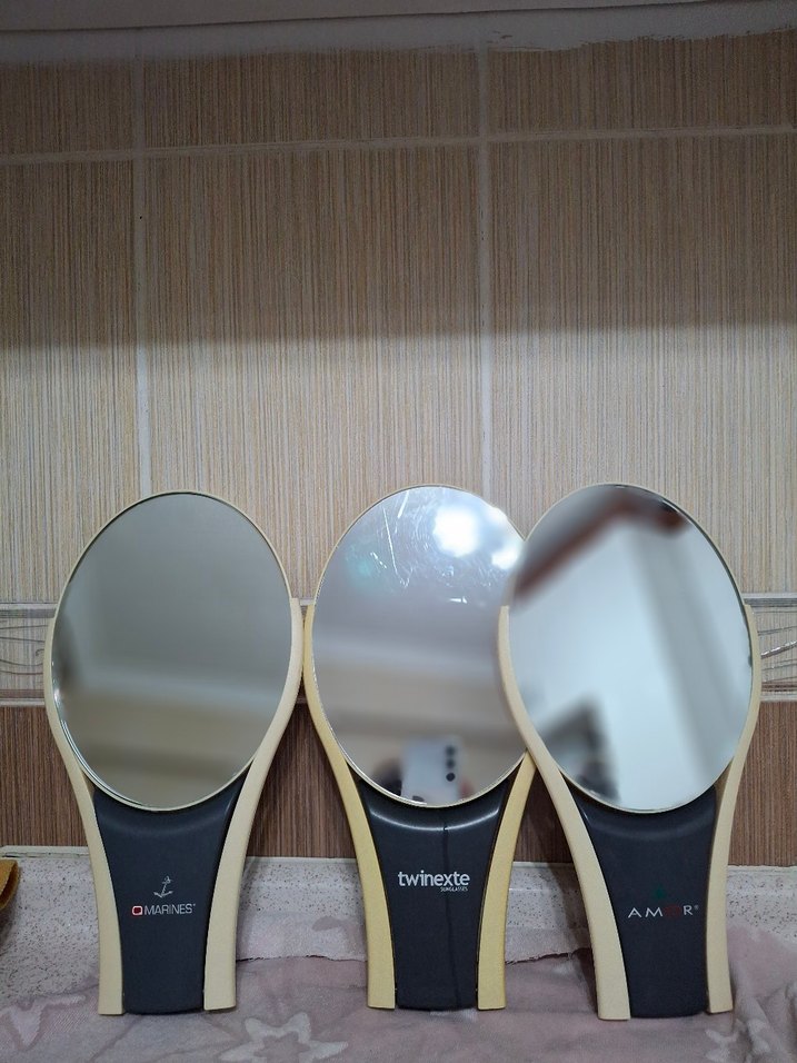 Bej Renkli Ayaklı El Aynası - Görsel 3