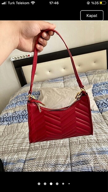 Zara Shein kırmızı çanta