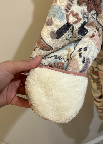 Kürk Detaylı Kapüşonlu Kamuflaj Bebek Tulumu - Görsel 8